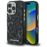 Karl Lagerfeld IML Leopard Pattern MagSafe Case til iPhone 16 Pro Max - sort