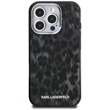 Karl Lagerfeld IML Leopard Pattern MagSafe Case til iPhone 16 Pro Max - sort