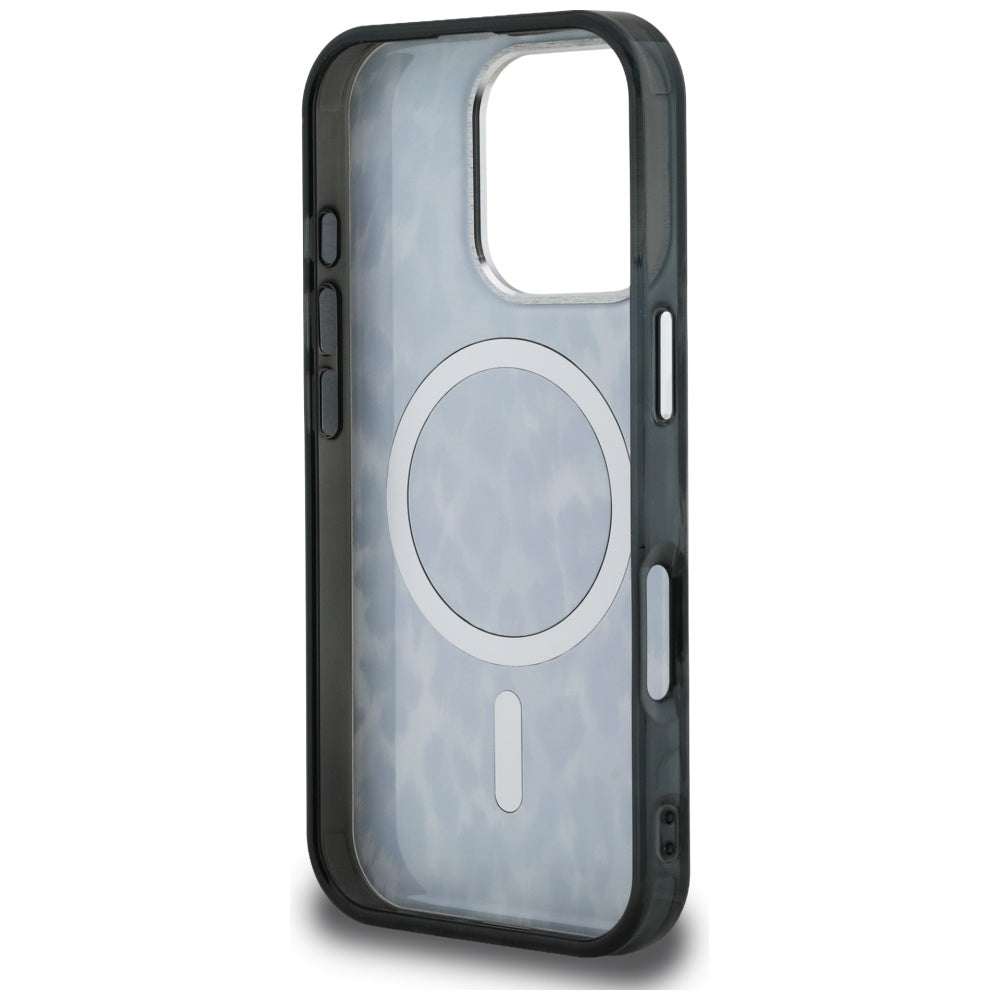 Karl Lagerfeld IML Leopard Pattern MagSafe Case til iPhone 16 Pro Max - sort