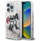 Karl Lagerfeld Liquid Glitter Choupette Logo Case til iPhone 16 Pro Max - Klar
