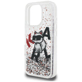 Karl Lagerfeld Liquid Glitter Choupette Logo Case til iPhone 16 Pro - Klar