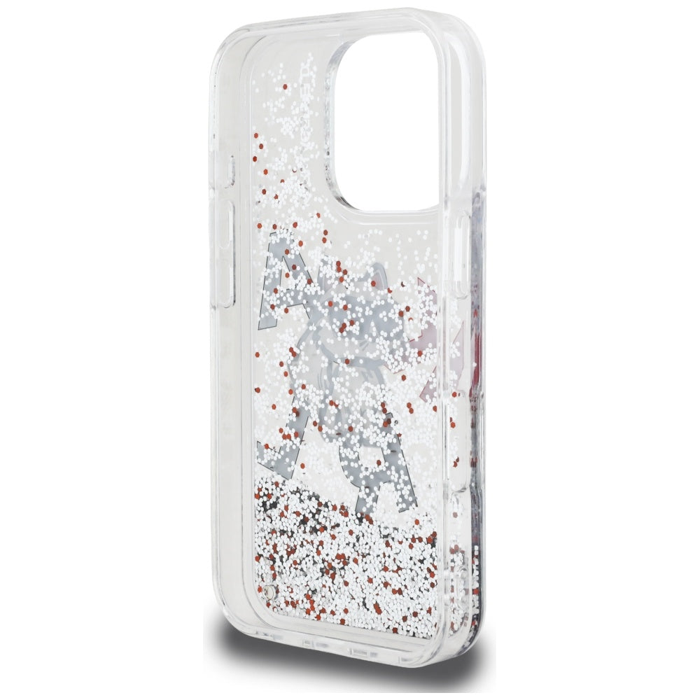 Karl Lagerfeld Liquid Glitter Choupette Logo Case til iPhone 16 Pro - Klar