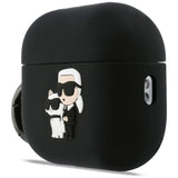 Karl Lagerfeld Silikon Karl & Chaupette Head 3D Case til AirPods Pro 3 - sort