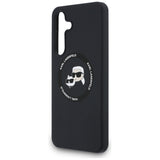 Karl Lagerfeld Silicone Karl & Choupette Heads MagSafe Case til Samsung Galaxy S25 FE - sort
