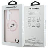 Karl Lagerfeld Silicone Karl & Choupette Heads MagSafe Case til Samsung Galaxy S25 FE - Pink