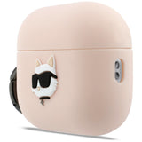Karl Lagerfeld Silicone Chaupette Head 3D Case til AirPods Pro 3 - Pink