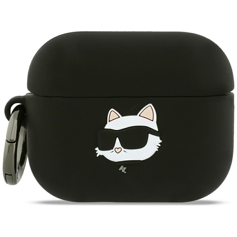 Karl Lagerfeld Silicone Choupette Head 3D Case til AirPods Pro 3 - sort