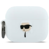Karl Lagerfeld Silikon Karl Head 3D Case til AirPods Pro 3 - Hvid