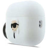 Karl Lagerfeld Silikon Karl Head 3D Case til AirPods Pro 3 - Hvid