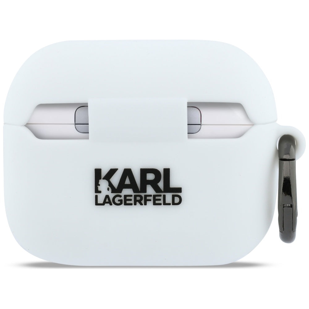 Karl Lagerfeld Silikon Karl Head 3D Case til AirPods Pro 3 - Hvid
