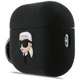 Karl Lagerfeld Silikon Karl Head 3D Case til AirPods Pro 3 - sort