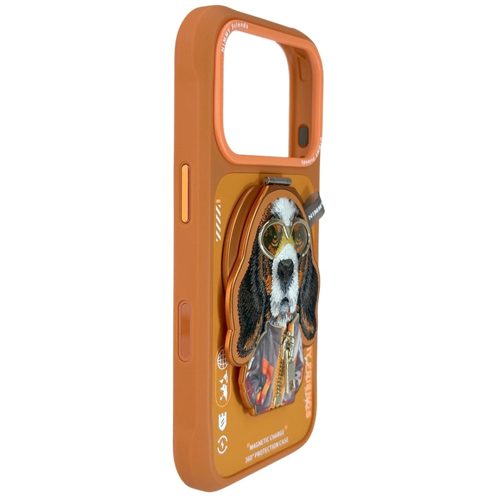 Nimmy Cool&Cute 2.0 Dog Case til iPhone 17 Pro Max med Magnetisk Hanger - Orange