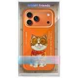 Nimmy Briller Cool Cat Case til iPhone 17 Pro - Orange