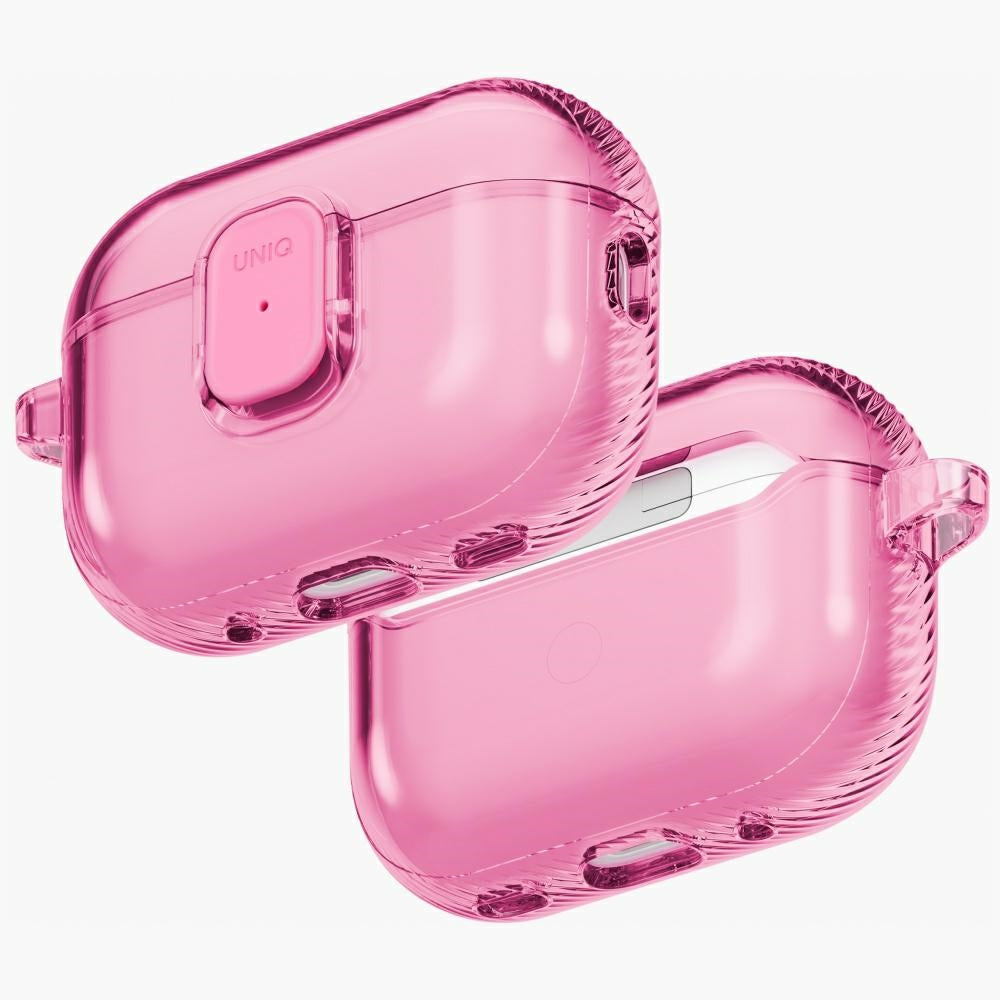 Uniq Glase Pro Case til AirPods Pro 3 Lock Case - Gennemsigtig Pink