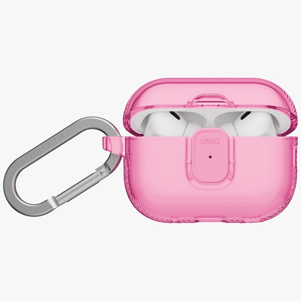 Uniq Glase Pro Case til AirPods Pro 3 Lock Case - Gennemsigtig Pink