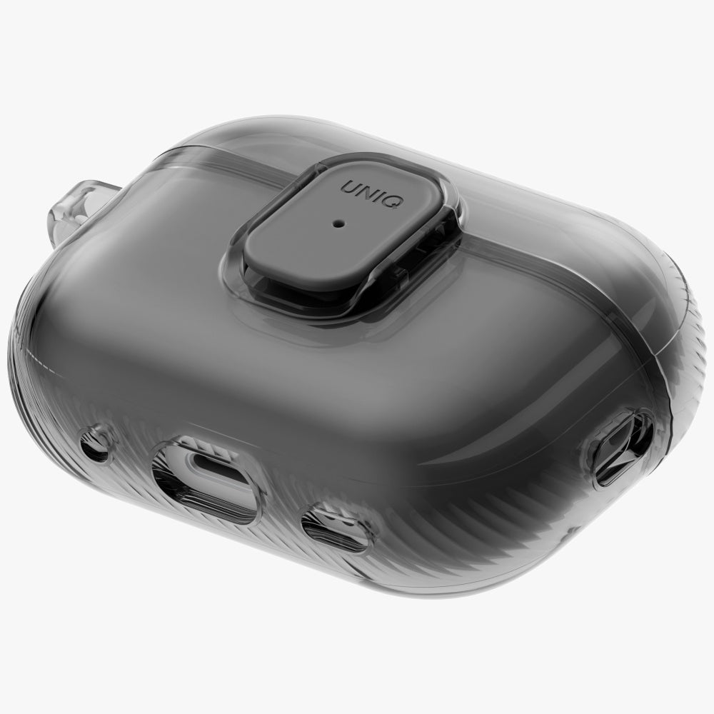 Uniq Glase Pro Case til AirPods Pro 3 Lock Case - gennemsigtig sort