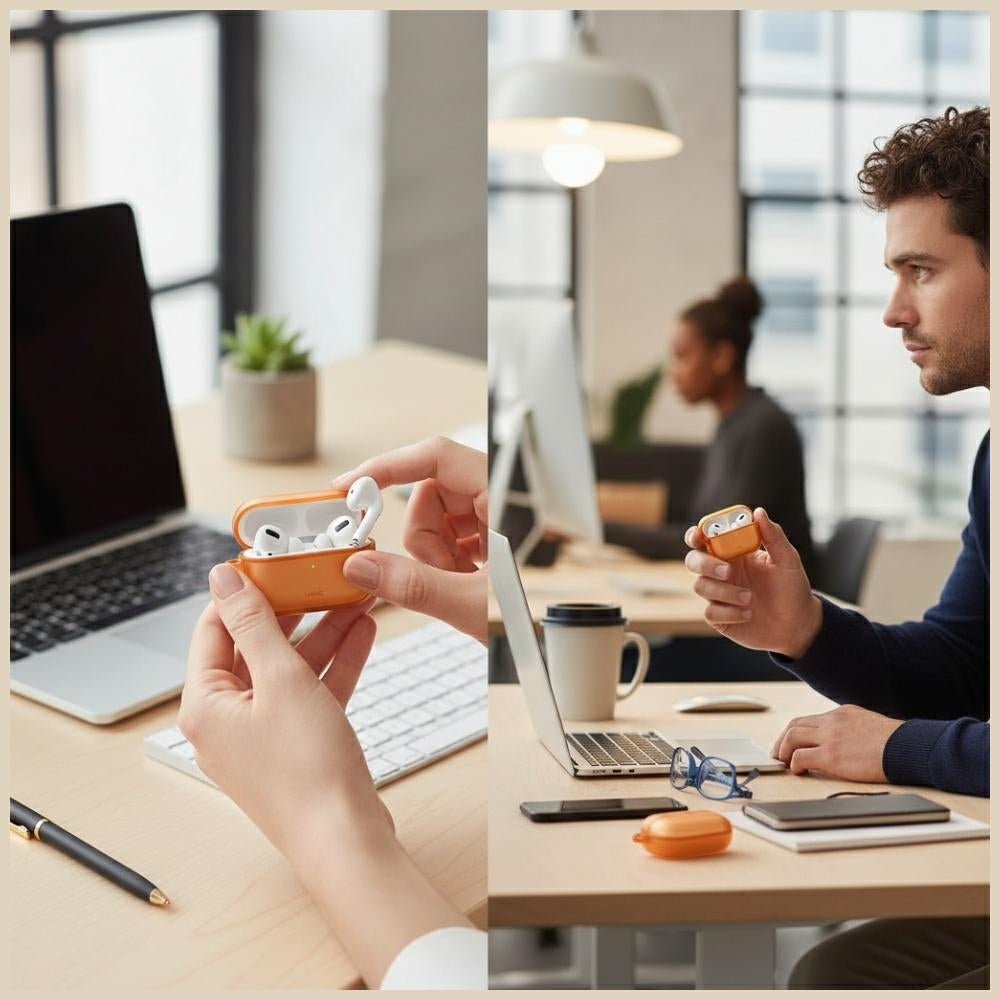 Uniq Veren-kasse til AirPods Pro 3 - orange