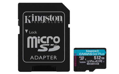 Kingston Canvas Go! Plus microSDXC UHS-I Memory Card 512GB 200MB/s