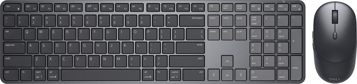 DELL Pro 7 Slim KM726 tastatur Mus inkluderet Hjemme/kontor RF trådløs + Bluetooth QWERTY US International Sort