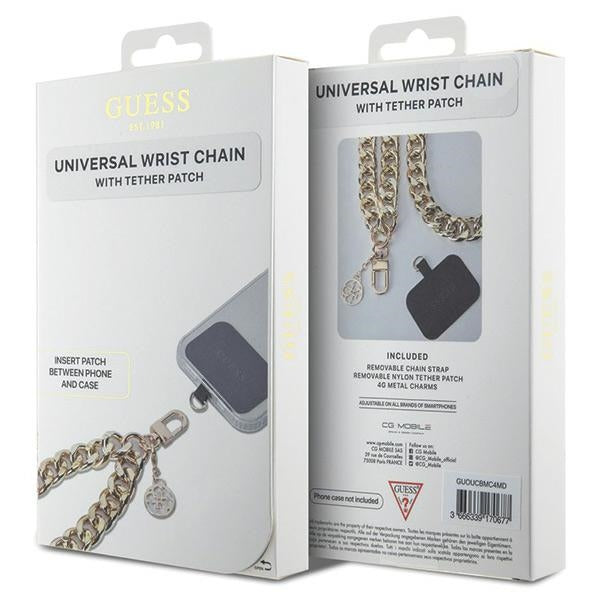 Guess GUOUCBMC4MD Universal Big HandStrap Telefon Lanyard - Guld