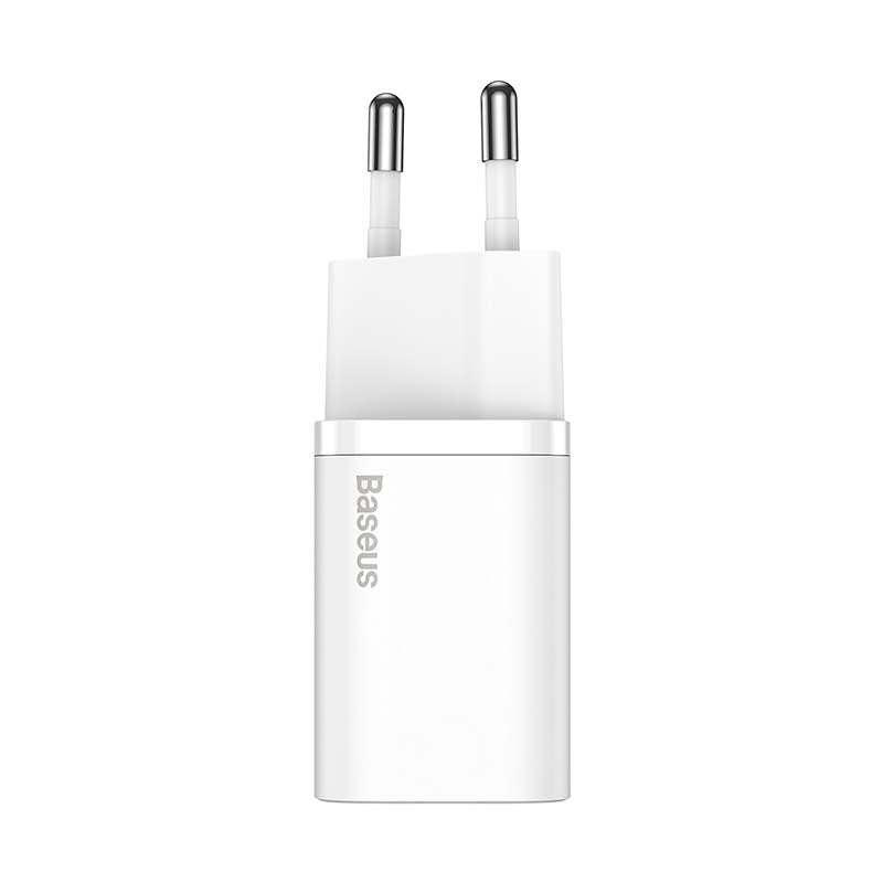Baseus Super Si Quick Charger 1C 20W med USB-C kabel til Lightning 1m (hvid)