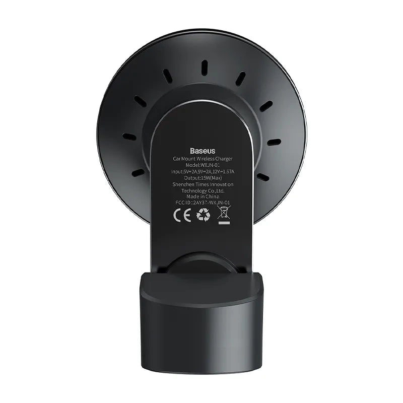 Baseus Big Energy bilstøj med trådløs oplader 15W til Iphone 12 / Iphone 13 (Sort)