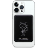 Karl Lagerfeld Ikonik MagSafe 5W 3000mAh Induktiv Power Bank - sort