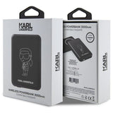 Karl Lagerfeld Ikonik MagSafe 5W 3000mAh Induktiv Power Bank - sort