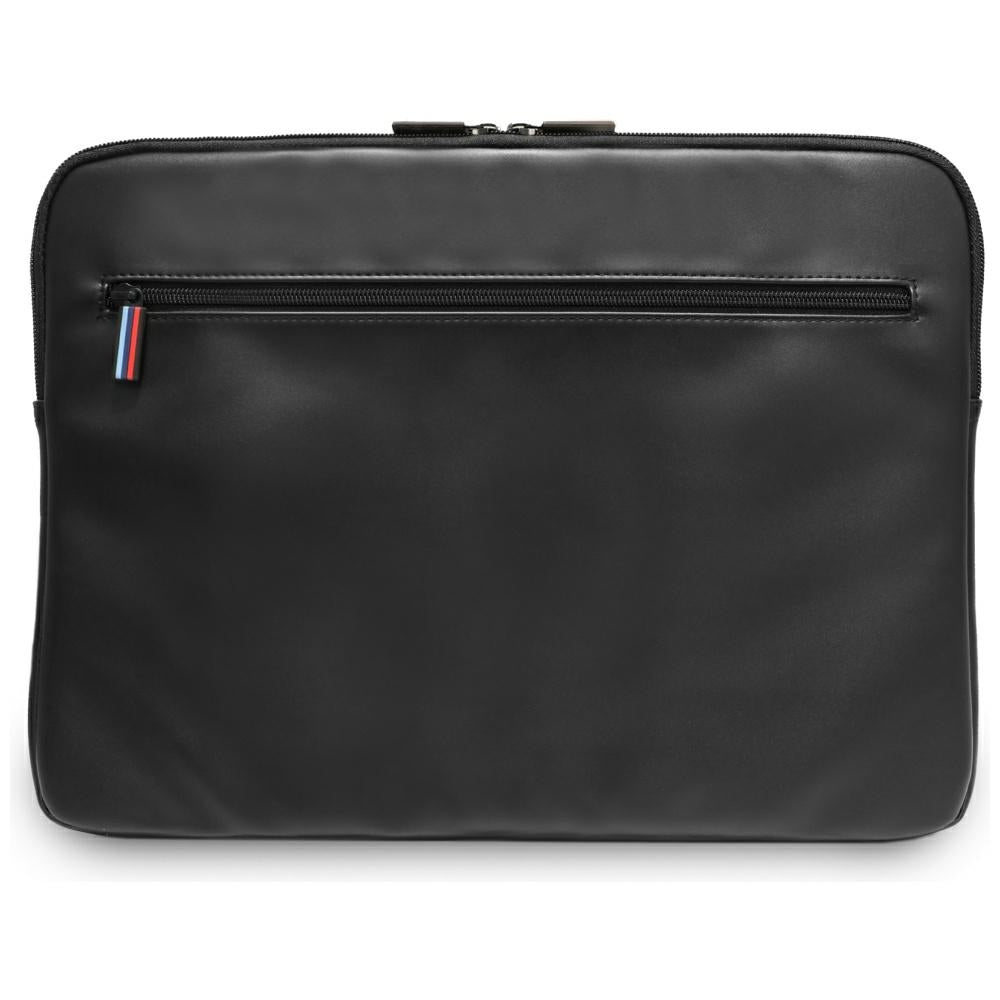 BMW Carbon Pockets & Metal Logo Sleeve 14" Laptop Bag - sort