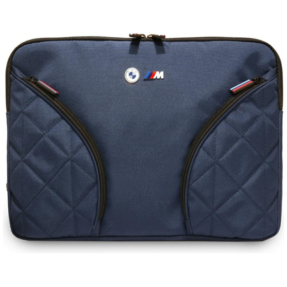 BMW Nylon lommer & Metal Logo Sleeve 14" Laptop Bag - Navy Blue