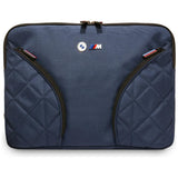 BMW Nylon lommer & Metal Logo Sleeve 14" Laptop Bag - Navy Blue