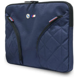 BMW Nylon lommer & Metal Logo Sleeve 14" Laptop Bag - Navy Blue