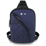 BMW Nylon Pocket & Metal Logo Crossbody Phone Bag - Navy Blue