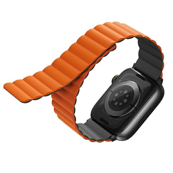 Uniq Revix magnetrem til Apple Watch 42 / 44 / 45 / 49 mm - sort og orange