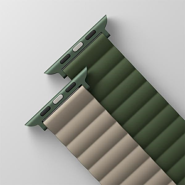 Uniq Revix magnetrem til Apple Watch 42 / 44 / 45 / 49 mm - Grøn-beige