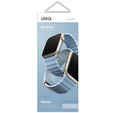 Uniq Revix Premium Magnetic Strap til Apple Watch 38/40/41mm - Blå og hvid