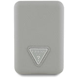Guess Grained Triangle Power Bank med MagSafe 5000mAh 15W USB-C - Beige