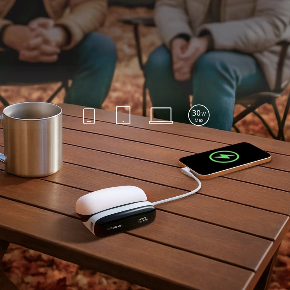 2-i-1 Docking Station og Power Bank til B100 BoboVR PD100 Combo Battery - Hvid