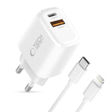 Tech-Protect NCA45W-GAN 2-port 45W vægoplader - hvid