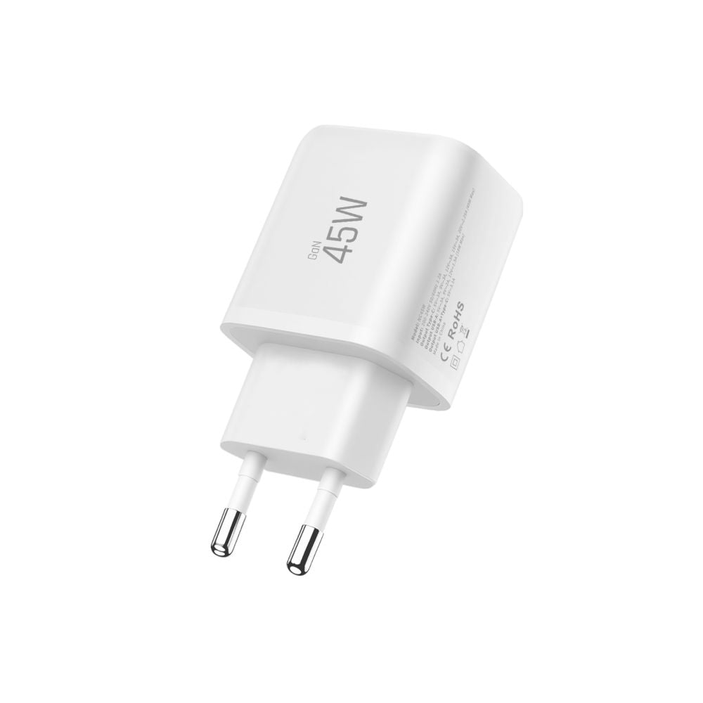 Tech-Protect NCA45W-GAN 2-port 45W vægoplader - hvid