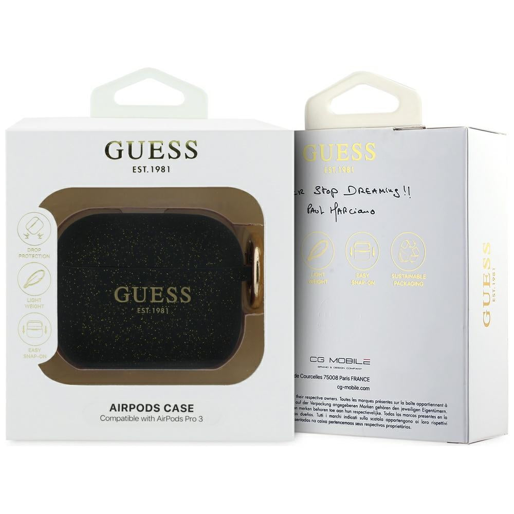 Guess Glitter Ring Case til AirPods Pro 3 - sort