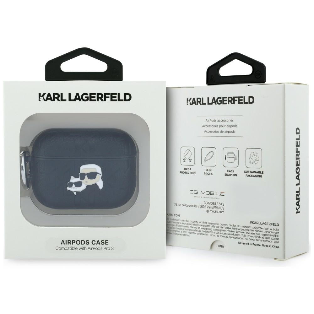Karl Lagerfeld Monogram Karl & Choupette Head Case til AirPods Pro 3 - sort