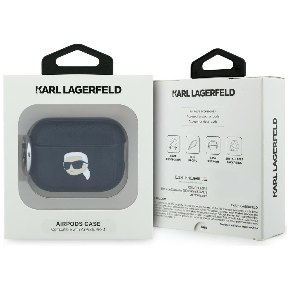 Karl Lagerfeld Monogram Karl Head Case til AirPods Pro 3 - sort