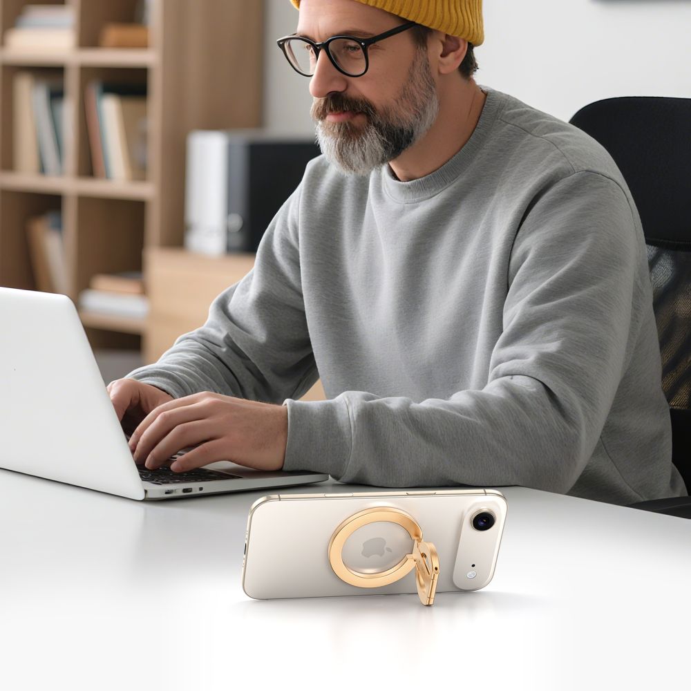Tech-Protect MMR400 Lamano Magnetisk Ring til Telefon - Guld