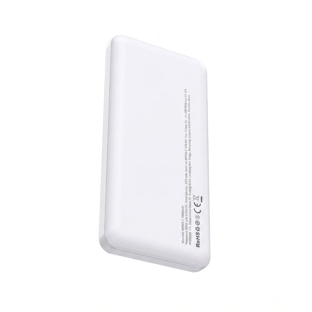 Powerbank Wozinsky Wpower WPBBK-3 10000 mAh 10W 2x USB-A 2A - hvid