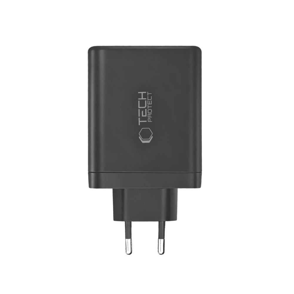 Tech-Protect NC120W-GAN 4-port 120W vægoplader - sort