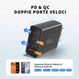 Tech-Protect NC140W-GAN 4-port 140W vægoplader - sort