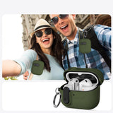 Tech-Protect Slim Hook Case til Samsung Galaxy Buds 3 / 3 FE / 3 Pro - Grøn