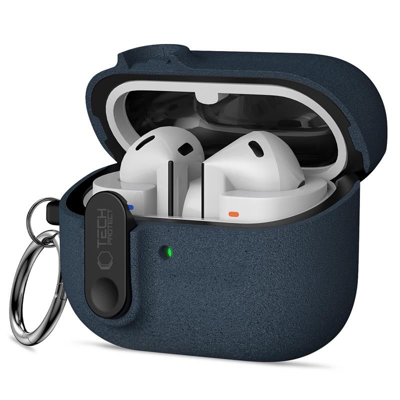 Tech-Protect Slim Hook Case til Samsung Galaxy Buds 3 / 3 FE / 3 Pro - Navy Blue