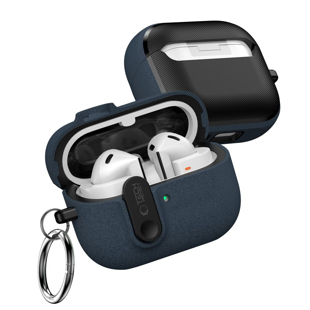 Tech-Protect Slim Hook Case til Samsung Galaxy Buds 3 / 3 FE / 3 Pro - Navy Blue